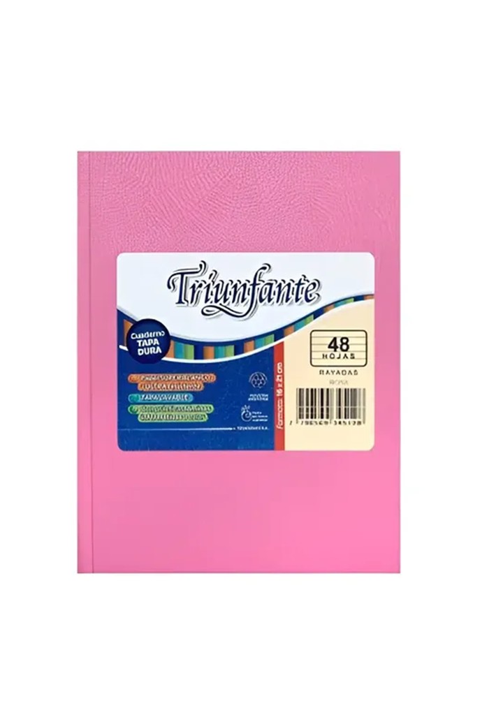 CUADERNO TRIUNFANTE Nº3 ROSA X 48 HJ RAYADO