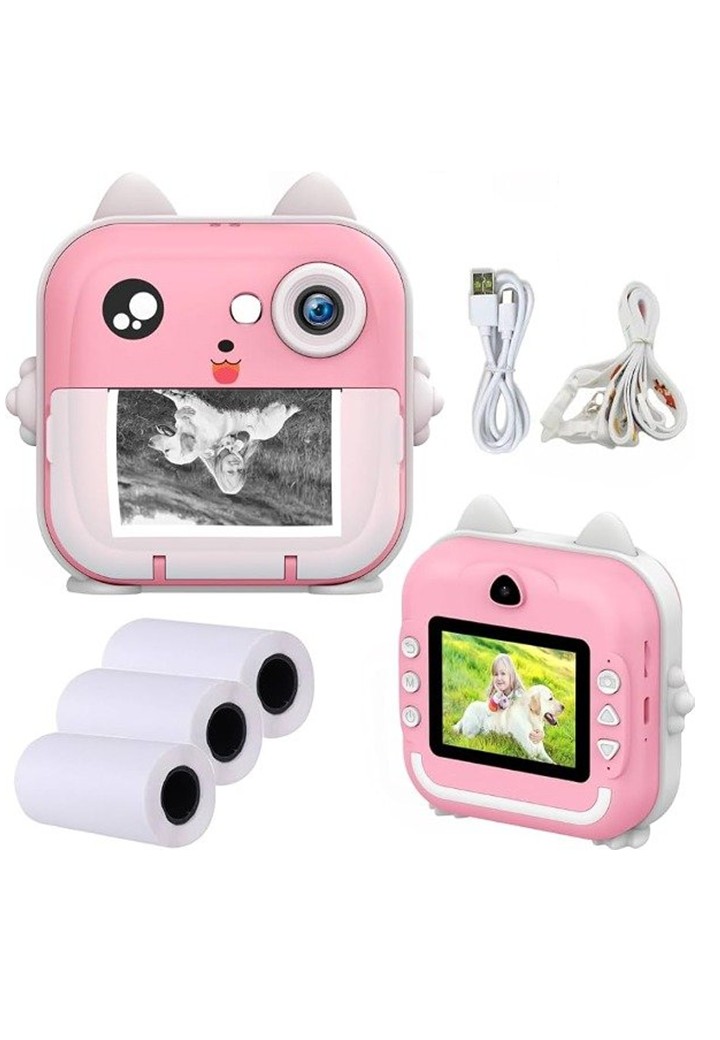 CAMARA DIGITAL CON IMPRESORA ROSA