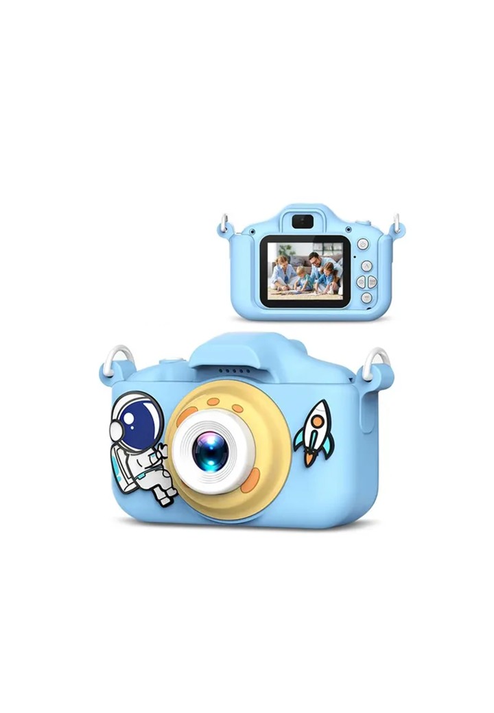 CAMARA KIDS DIGITAL CON FUNDA SILICONA CELESTE