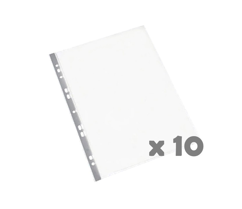 FOLIO LUMA A4 SUPER REFORZADO X 10 UNIDADES