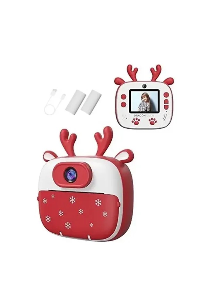 CAMARA DIGITAL CON IMPRESORA ROJA