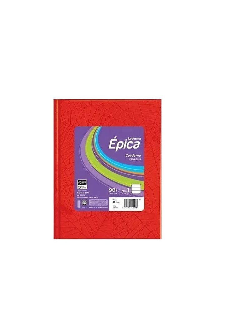 CUADERNO EPICA Nº1 ROJO X 48 HJ RAYADO