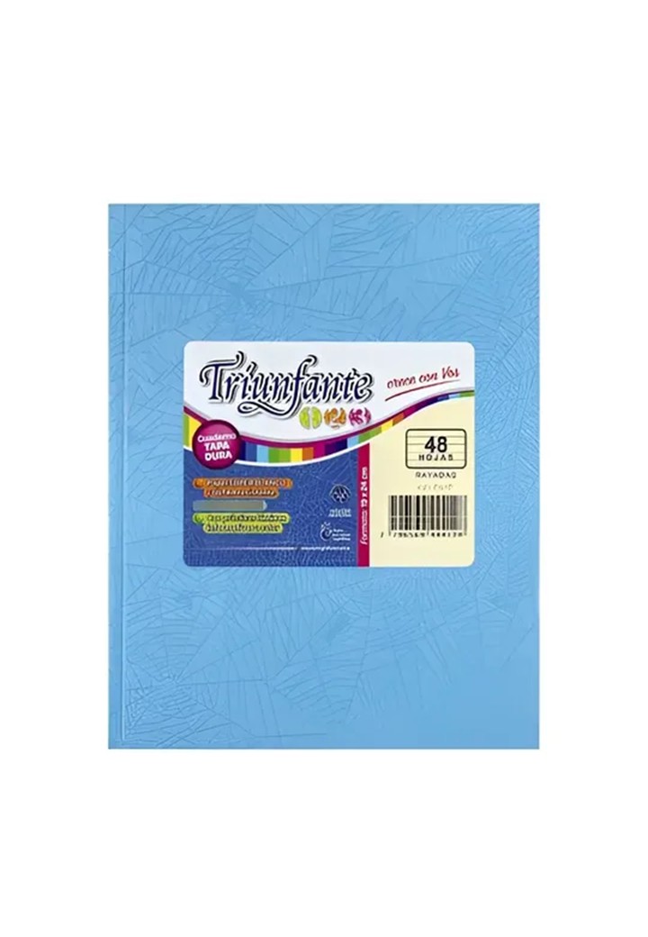 CUADERNO TRIUNFANTE Nº3 CELESTE X 48 HJ RAYADO