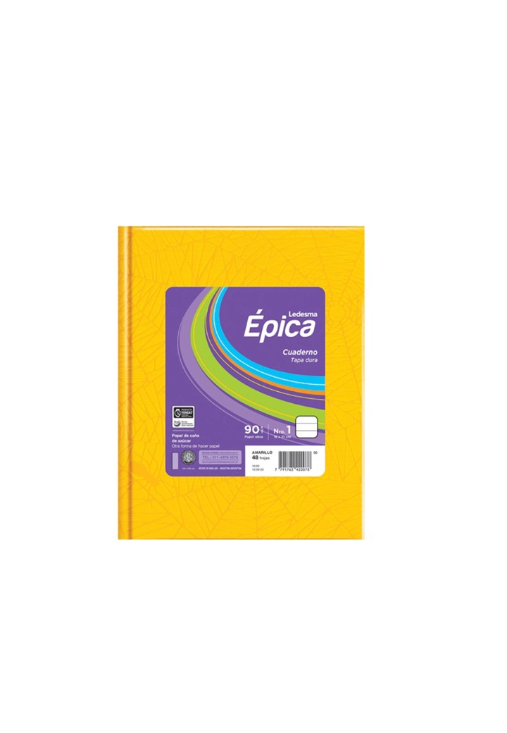 CUADERNO EPICA Nº1 AMARILLO X 48 HJ RAYADO