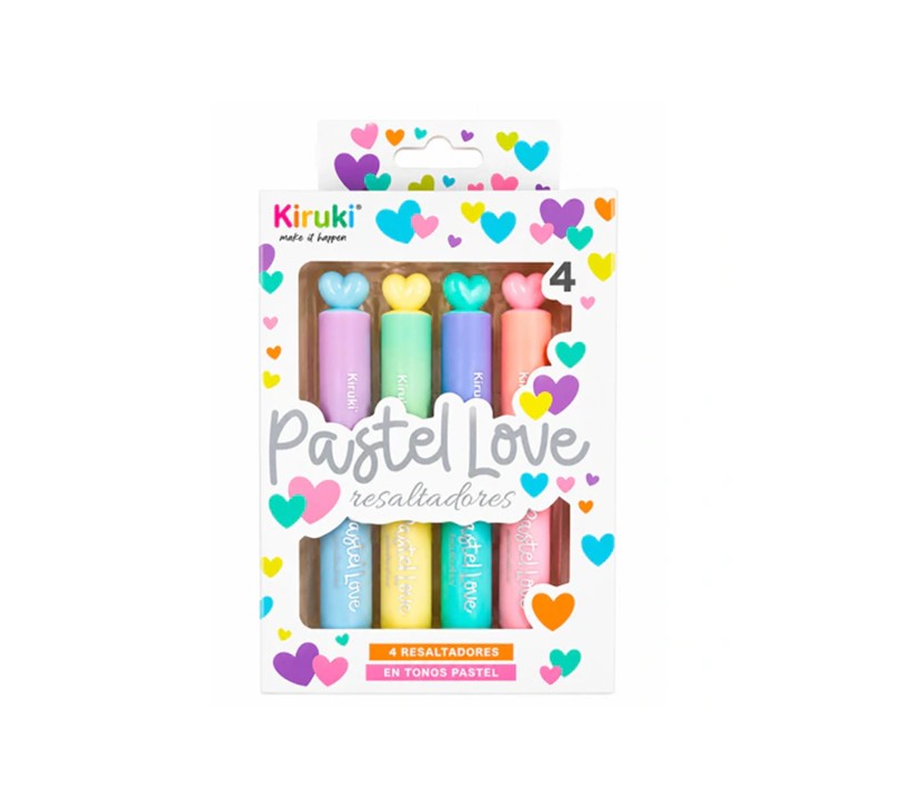 RESALADORES KIRUKI PASTEL LOVE X 4 