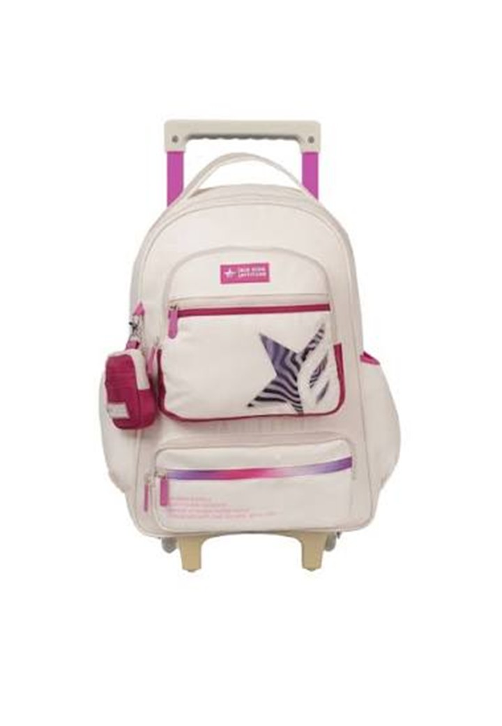 MOCHILA FOOTY 18" C/CARRO BLANCA