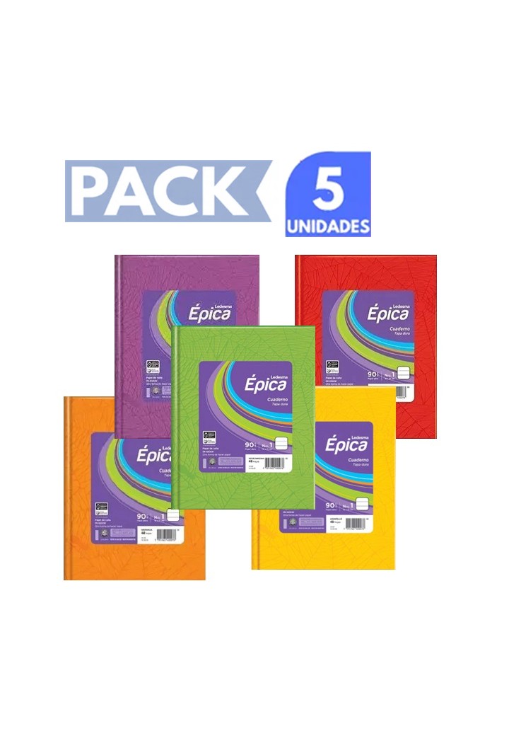 PROMO 5 CUADERNOS EPICA Nº1 X 48 HJ RAYADO